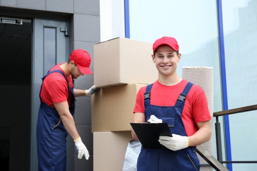 Furniture pick-up service in a South Kensington residential street
