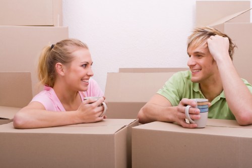 Man with van removal service supporting a South Kensington flat move