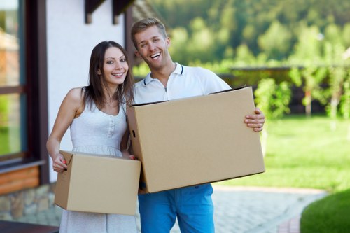 Checklist and packing materials prepared for a South Kensington home move