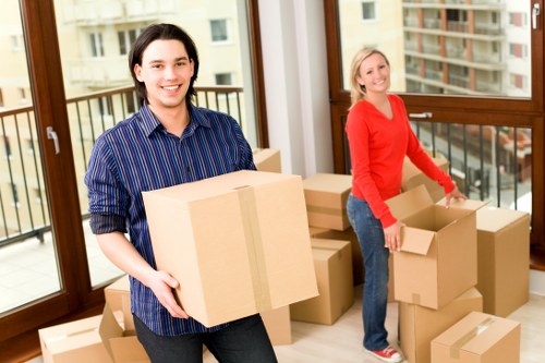 Loading boxes and furniture for a South Kensington relocation